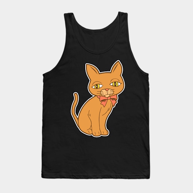 Cute Kitty Tank Top by RockettGraph1cs